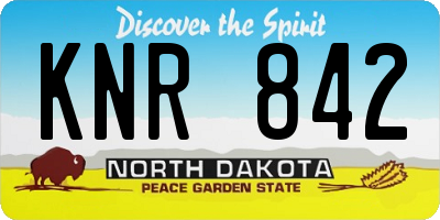 ND license plate KNR842