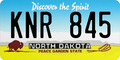 ND license plate KNR845