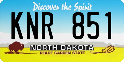ND license plate KNR851