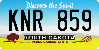 ND license plate KNR859