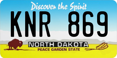 ND license plate KNR869