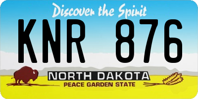 ND license plate KNR876