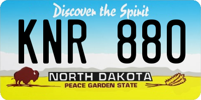 ND license plate KNR880