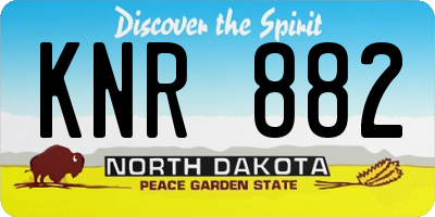 ND license plate KNR882