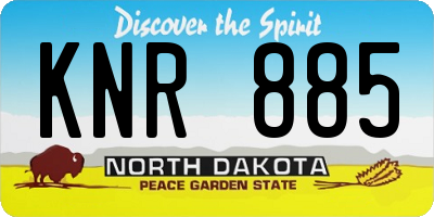 ND license plate KNR885