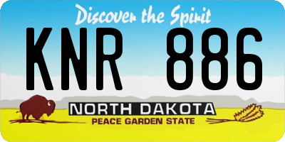 ND license plate KNR886