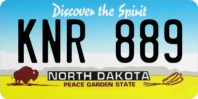 ND license plate KNR889