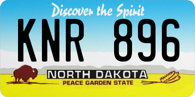 ND license plate KNR896