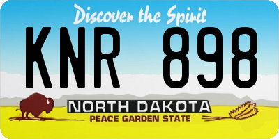 ND license plate KNR898