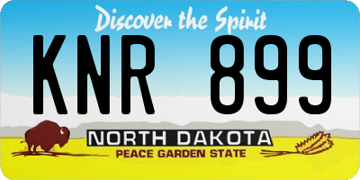 ND license plate KNR899
