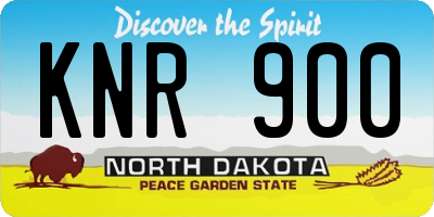 ND license plate KNR900