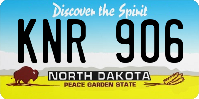 ND license plate KNR906