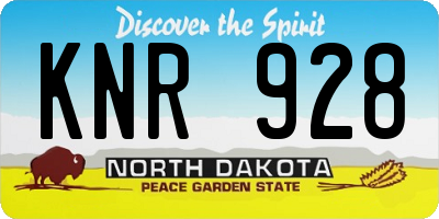 ND license plate KNR928