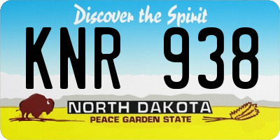 ND license plate KNR938