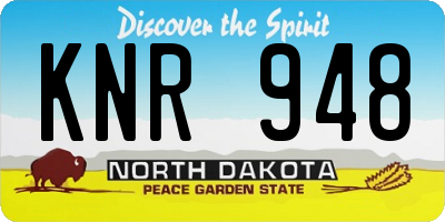 ND license plate KNR948