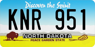 ND license plate KNR951