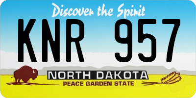 ND license plate KNR957
