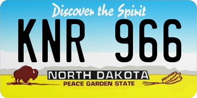 ND license plate KNR966