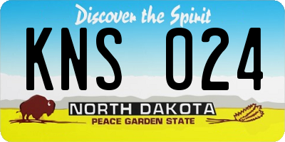 ND license plate KNS024