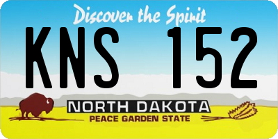 ND license plate KNS152
