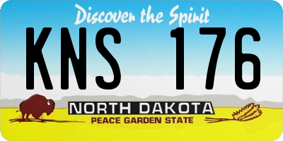 ND license plate KNS176