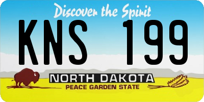 ND license plate KNS199