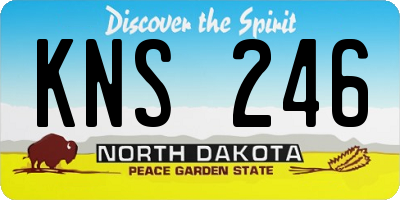 ND license plate KNS246