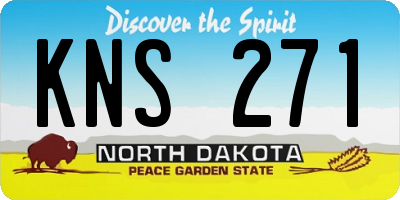 ND license plate KNS271