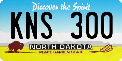 ND license plate KNS300