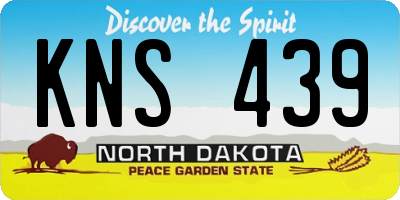 ND license plate KNS439