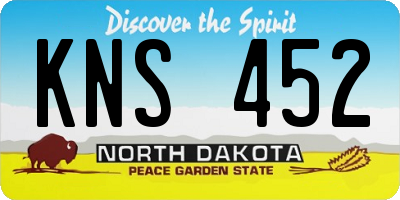 ND license plate KNS452