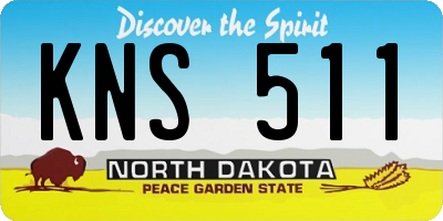ND license plate KNS511