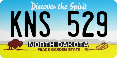 ND license plate KNS529