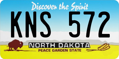 ND license plate KNS572