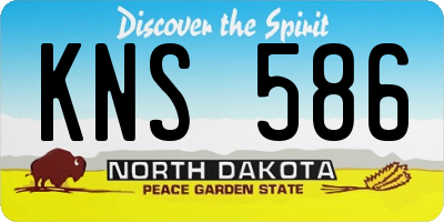 ND license plate KNS586
