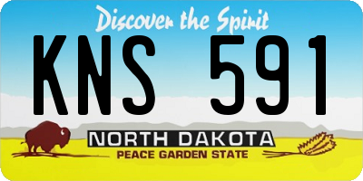 ND license plate KNS591