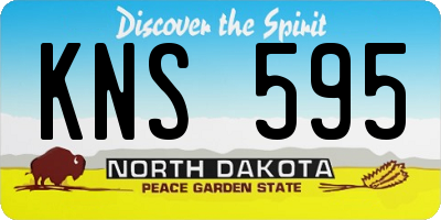 ND license plate KNS595