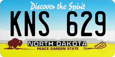 ND license plate KNS629