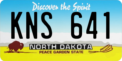ND license plate KNS641