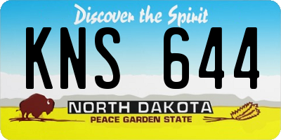 ND license plate KNS644