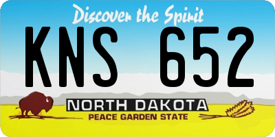 ND license plate KNS652