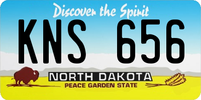 ND license plate KNS656