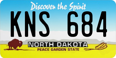 ND license plate KNS684