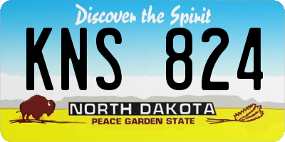 ND license plate KNS824