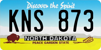 ND license plate KNS873
