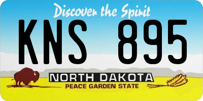 ND license plate KNS895