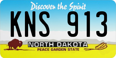 ND license plate KNS913