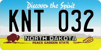 ND license plate KNT032