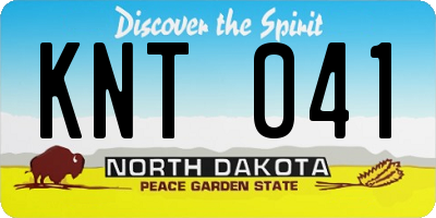 ND license plate KNT041