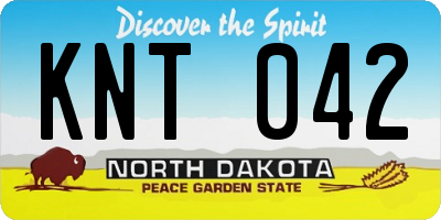 ND license plate KNT042